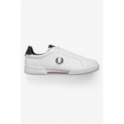 Basket Fred Perry LEATHER Blanc